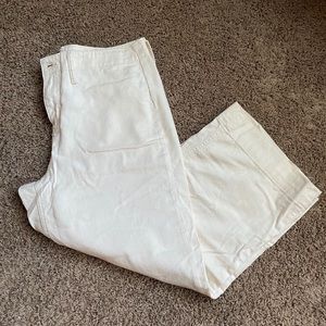 MADEWELL DUPES Off White cropped pants